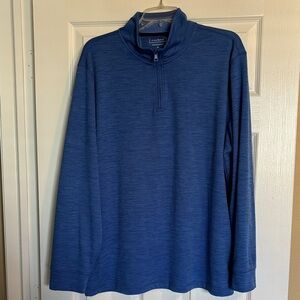 Club Room Performance men’s blue quarter zip pull over sweater size XL